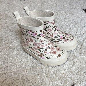 H&M Kids Floral Rain Boots - Pink and Beige